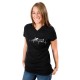 Glittering heart ladies t-shirt with real crystals - V-neck - black - My heart beats for horses