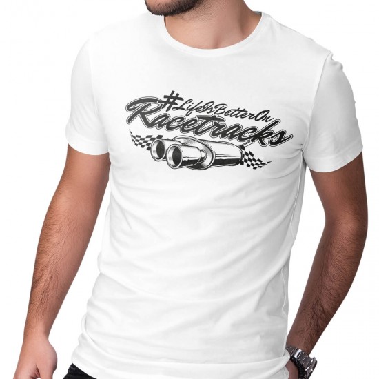 Motorsport Fan T-Shirt - LIFE IS BETTER ON RACETRACKS Motorsport Fan T-Shirt - LIFE IS BETTER ON RACETRACKS