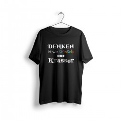 Lustiges Sprüche T-Shirt - DENKEN IST WIE GOOGELN