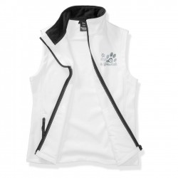 Hunde Sport Weste - Gassi Weste aus Softshell mit reflektierendem Design - weiß/schwarz - REFLECTION SERIES