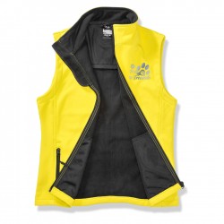 Hunde Sport Weste - Gassi Weste aus Softshell mit reflektierendem Design - gelb/schwarz - REFLECTION SERIES