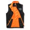 Hunde Sport Weste - Gassi Weste aus Softshell mit reflektierendem Design - schwarz/orange - REFLECTION SERIES