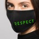 Reusable temporary mask printed with a distinctive slogan -black- (2 pieces)