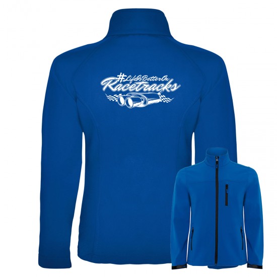 Motorsport Fan Softshell Jacket - LIFE IS BETTER ON RACETRACKS Motorsport Fan Softshell Jacket - LIFE IS BETTER ON RACETRACKS