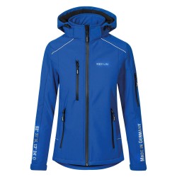 Lifestyle Softshell Jacket with reflective design and removable hood - WITH GERMAN CITY NAMES - Royal Blue - REFLECTION SERIES