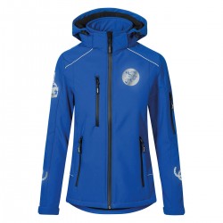 Reitjacke RIDE-PERFORMANCE PX PROFESSIONAL aus Softshell mit reflektierendem Design und Kapuze - Royalblau - REFLECTION SERIES