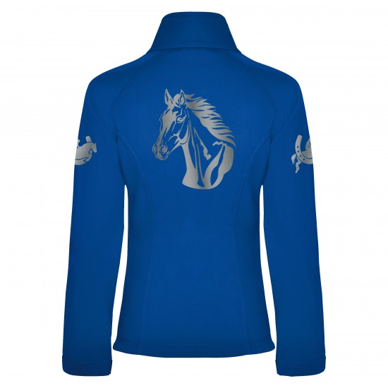 Riding jacket RIDE-PERFORMANCE RX CLASSIC - Softshell with reflective design - ROYAL BLUE - REFLECTION SERIES