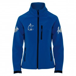 Reitjacke RIDE-PERFORMANCE RX CLASSIC aus Softshell mit reflektierendem Design - Royalblau - REFLECTION SERIES