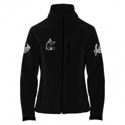 Reitjacke RIDE-PERFORMANCE RX CLASSIC aus Softshell mit reflektierendem Design - Schwarz - REFLECTION SERIES