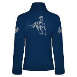 Reitjacke RIDE-PERFORMANCE RX aus Softshell mit reflektierendem Design - Navy - REFLECTION SERIES