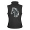 Reitweste RIDE-PERFORMANCE RX aus Softshell mit reflektierendem Design - grau/schwarz - REFLECTION SERIES