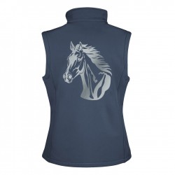 Reitweste RIDE-PERFORMANCE RX aus Softshell mit reflektierendem Design - navy/royal - REFLECTION SERIES