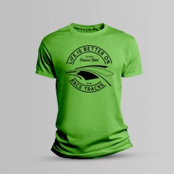 Motorsport Fan T-Shirt Markenlabel - LIFE IS BETTER ON RACETRACKS